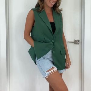 Green Sleeveless Blazer from Nasty Gal